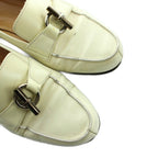 Hermes Chaine D'ancre Loafers Moccasins Leather 37 Ivory — view 3