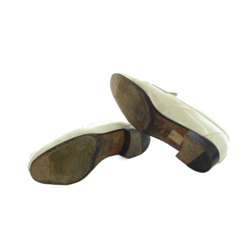 Hermes Chaine D'ancre Loafers Moccasins Leather 37 Ivory — view 6