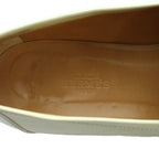 Hermes Chaine D'ancre Loafers Moccasins Leather 37 Ivory — view 7