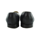 Chanel Loafers Moccasins Leather Logo Plate 37.5 Black White — view 5