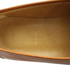 Hermes H Logo Loafers Moccasins Leather Logo 37.5 Brown — view 7