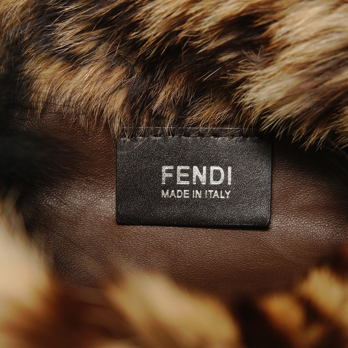 Fendi Shoulder Bag Leopard Print Rabbit Fur — view 9