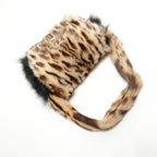 Fendi Shoulder Bag Leopard Print Rabbit Fur — view 8