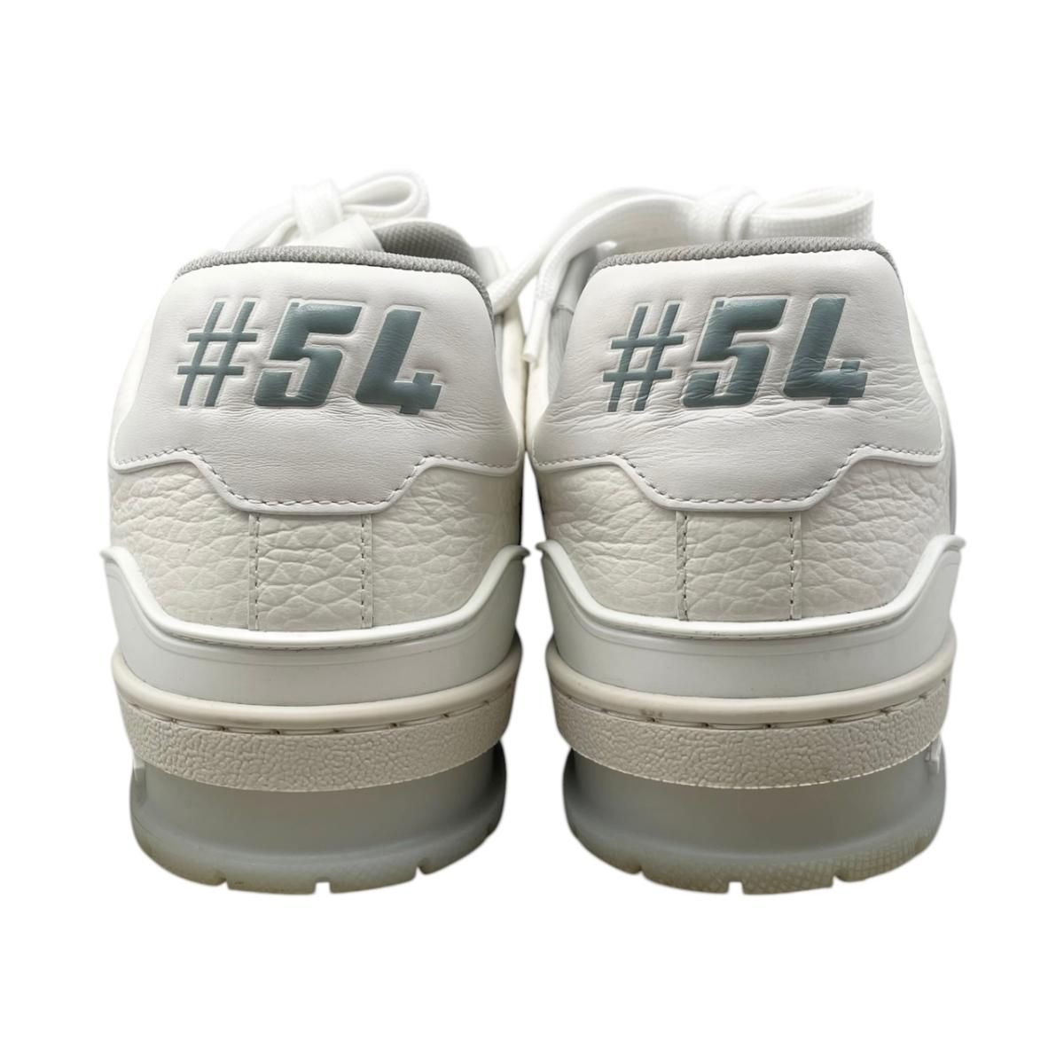 Louis Vuitton Sneakers Trainer 37 Leather LV logo Monogram Flower White — view 4