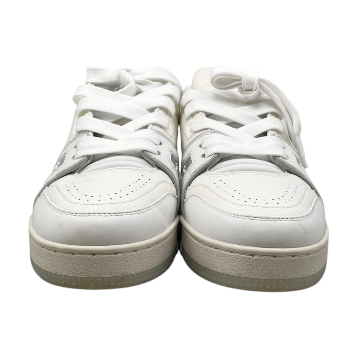 Louis Vuitton Sneakers Trainer 37 Leather LV logo Monogram Flower White — view 3