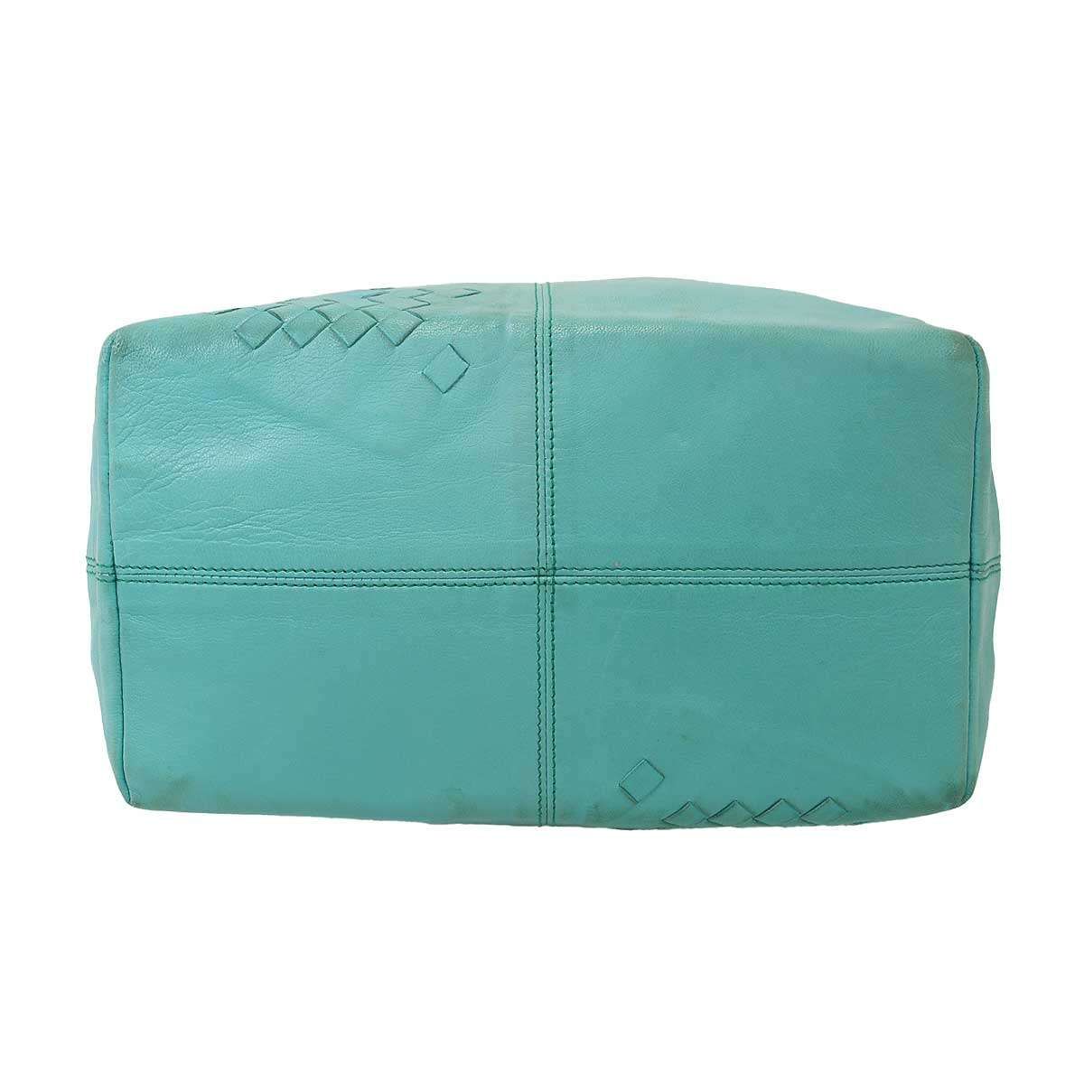 Bottega Veneta Intrecciato Leather Handbag Blue — view 4