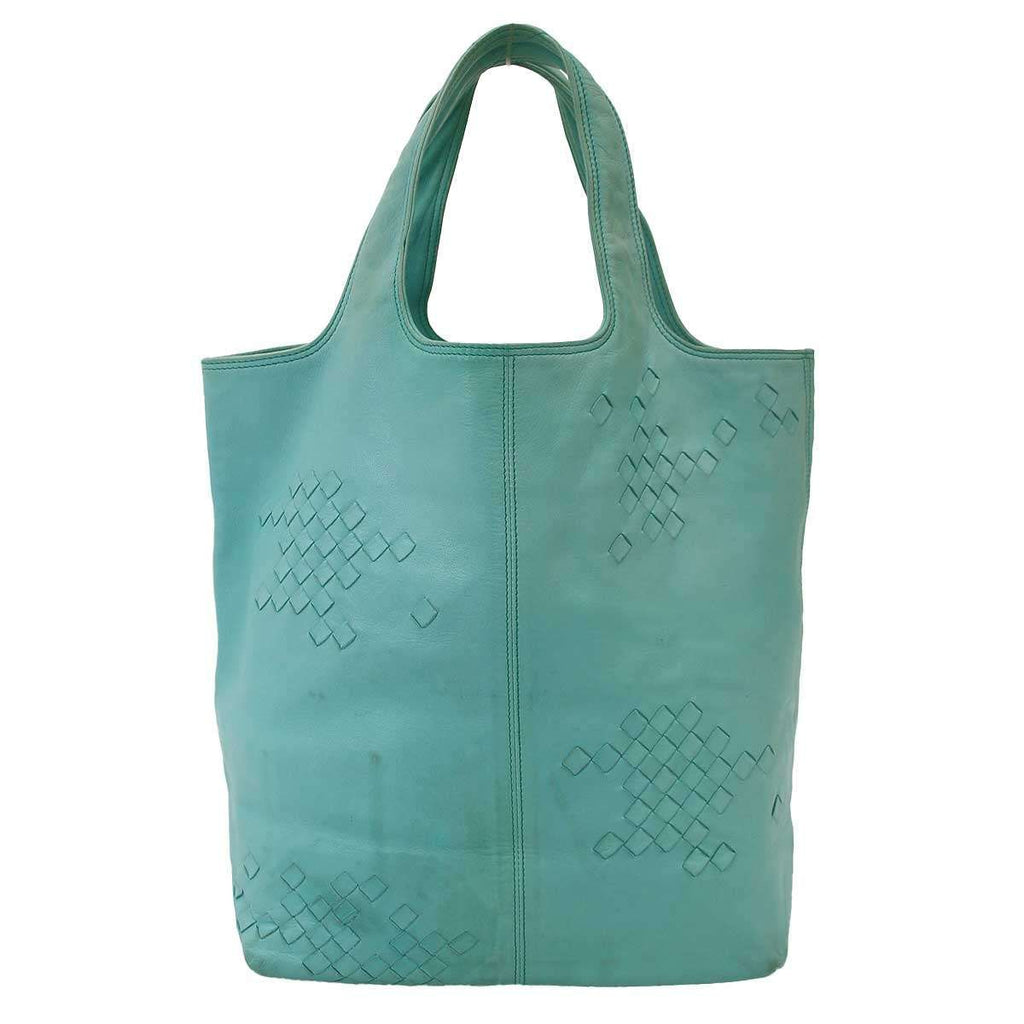 Bottega Veneta Intrecciato Leather Handbag Blue — view 2