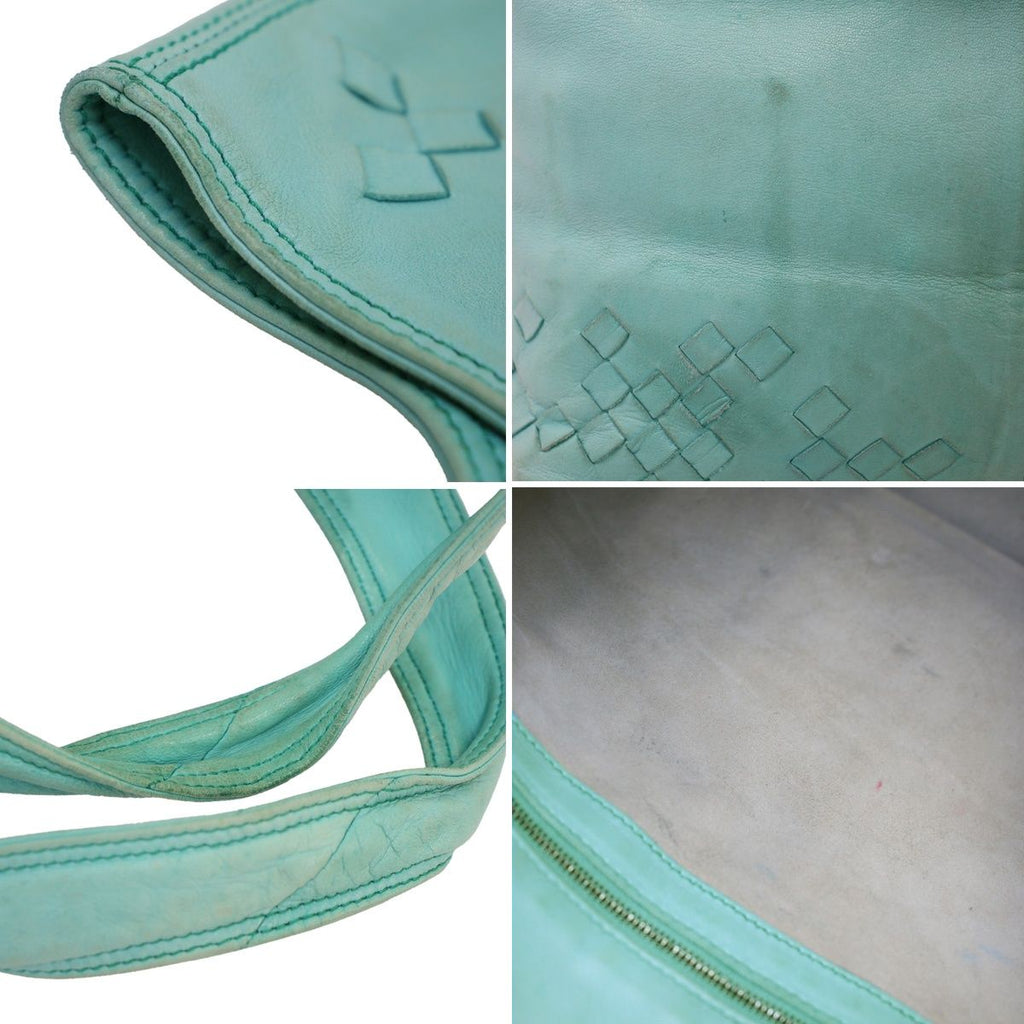 Bottega Veneta Intrecciato Leather Handbag Blue — view 9
