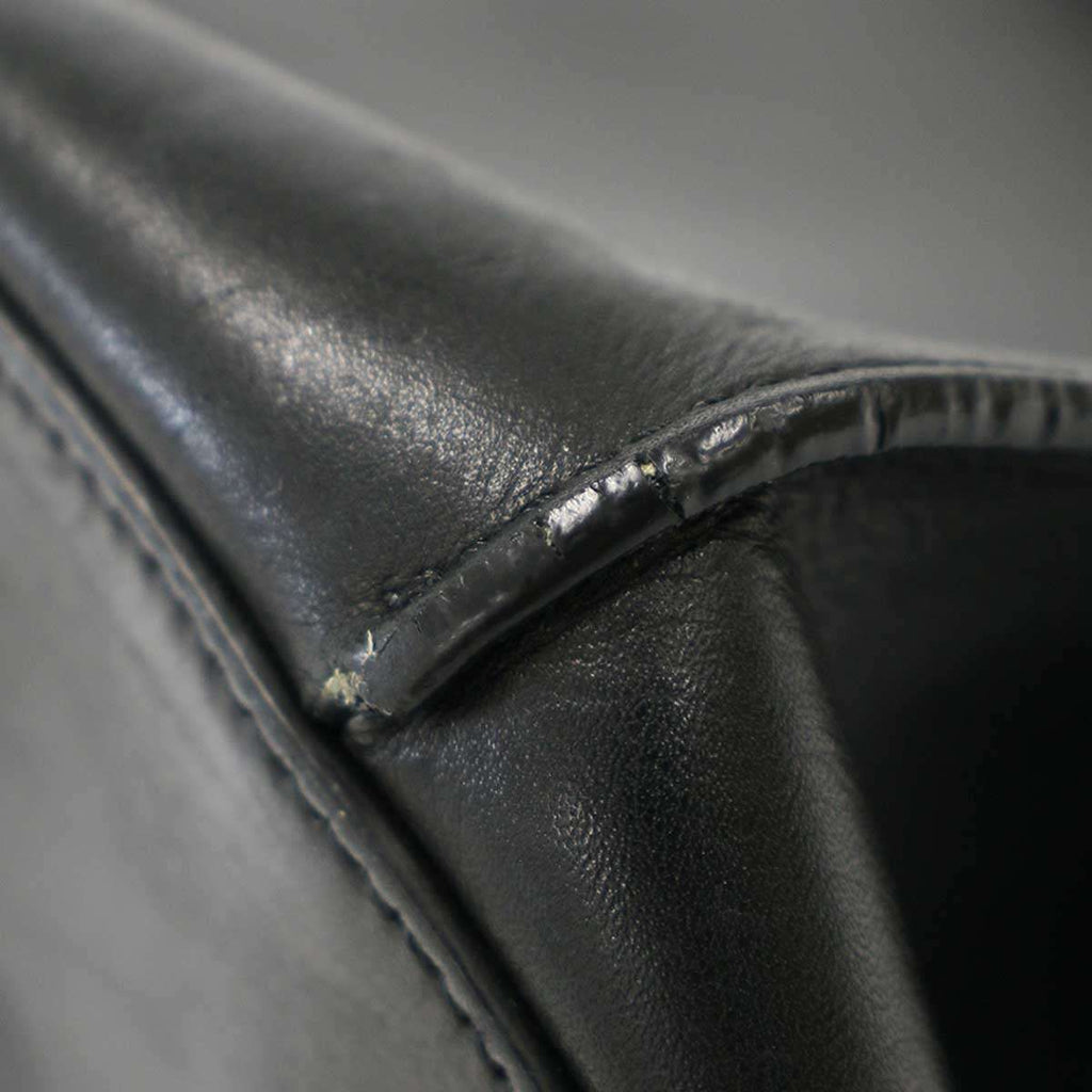 Celine Bucket Leather Shoulder Bag Black — view 8