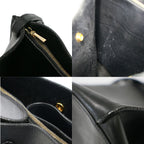 Celine Bucket Leather Shoulder Bag Black — view 9