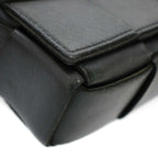 Bottega Veneta Cassette Maxi Intrecciato Leather Shoulder Bag Black — view 7