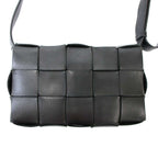 Bottega Veneta Cassette Maxi Intrecciato Leather Shoulder Bag Black — view 2