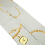 Celine Scarf Twilly Beige Yellow Silk Shawl — view 4