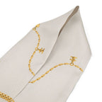 Celine Scarf Twilly Beige Yellow Silk Shawl — view 8