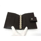 Gucci Notebook Cover GG Supreme Beige Brown Leather System 6 Holes Agenda — view 3