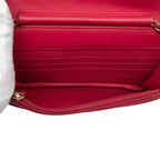 Chanel Quilted CC Logo Chain Shoulder Bag Pink Caviar Leather — view 4