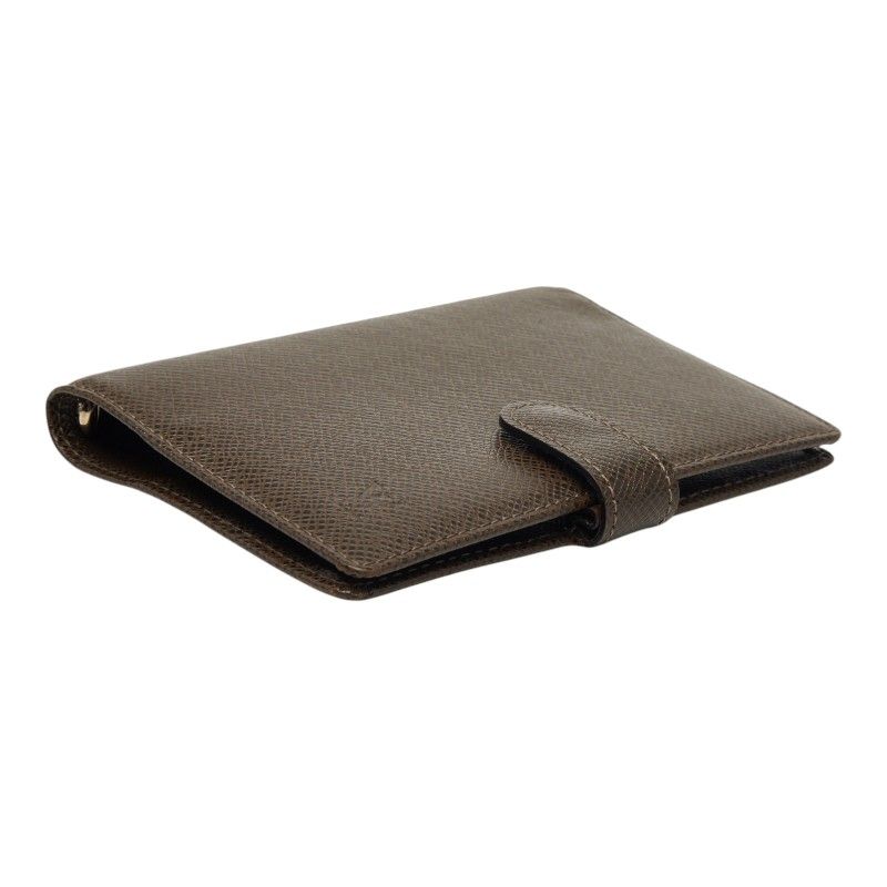 Louis Vuitton Taiga Agenda PM Notebook Cover Grizzly Brown Leather — view 4