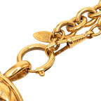 Chanel CC Logo Quilted Chain Pendant Necklace Gold Plated — view 4