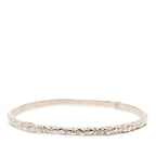 Chanel CC Logo Bangle Silver Metal Rhinestone Bracelet — view 2