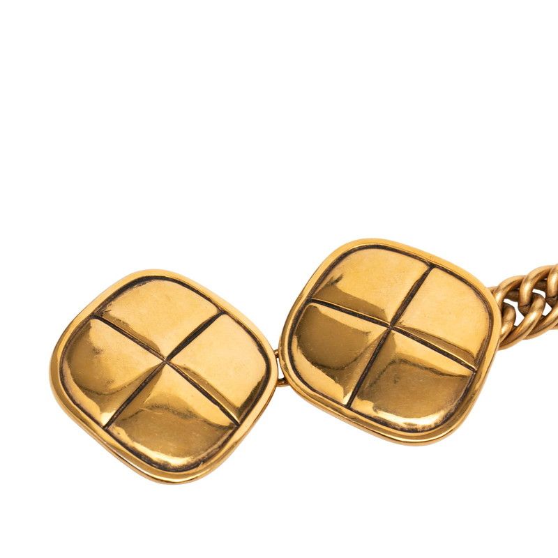 Chanel Quilted Vintage Chain Belt Gold Plated — view 2