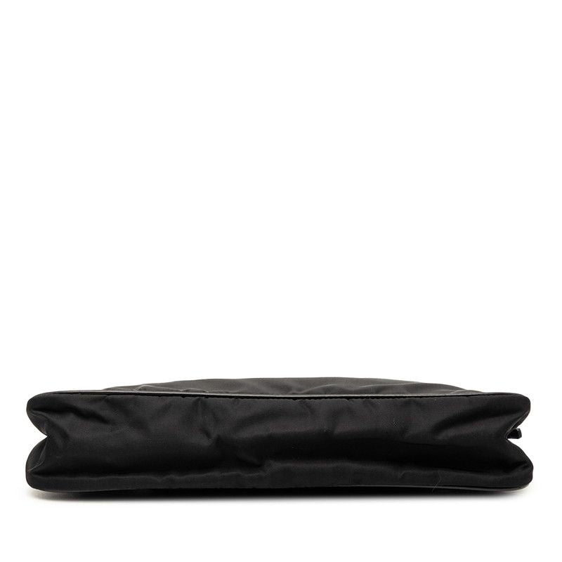 Prada Chain Shoulder Bag Black Gold Nylon Leather — view 3
