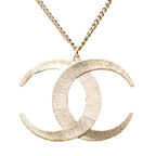 Chanel CC Logo Necklace Gold Plated Rhinestone — view 2