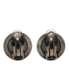 Chanel Coin Motif Round Earrings Vintage 96 Black Metal — view 2