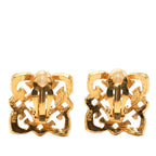 Chanel CC Logo Vintage Earrings Gold Plated — view 2