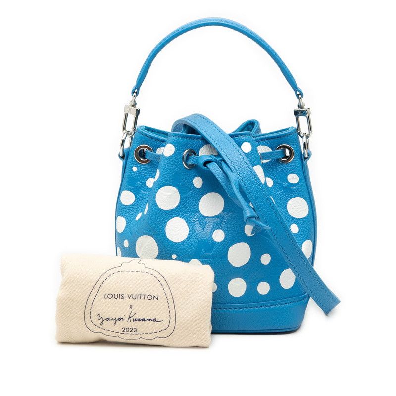 Louis Vuitton Monogram Empreinte Nano Noe 2-Way Shoulder Bag Blue White Leather — view 7