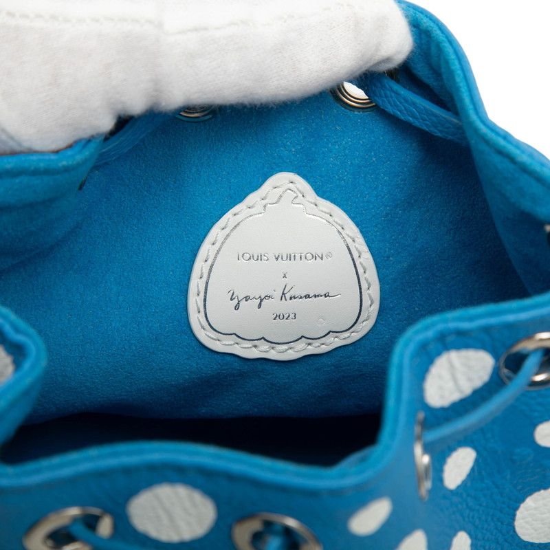 Louis Vuitton Monogram Empreinte Nano Noe 2-Way Shoulder Bag Blue White Leather — view 6