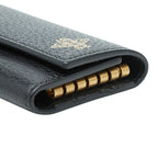 Gucci Animalier Bee & Star Key Case Black Leather Key Holder — view 4