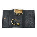 Gucci Animalier Bee & Star Key Case Black Leather Key Holder — view 7