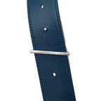 Dior Blue Galaxy Reversible Belt Logo Buckle Navy Leather — view 5