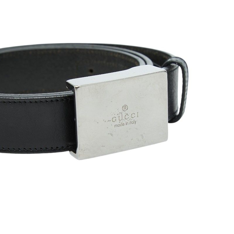 Gucci Logo Buckle Belt 90 36 Black Leather — view 4