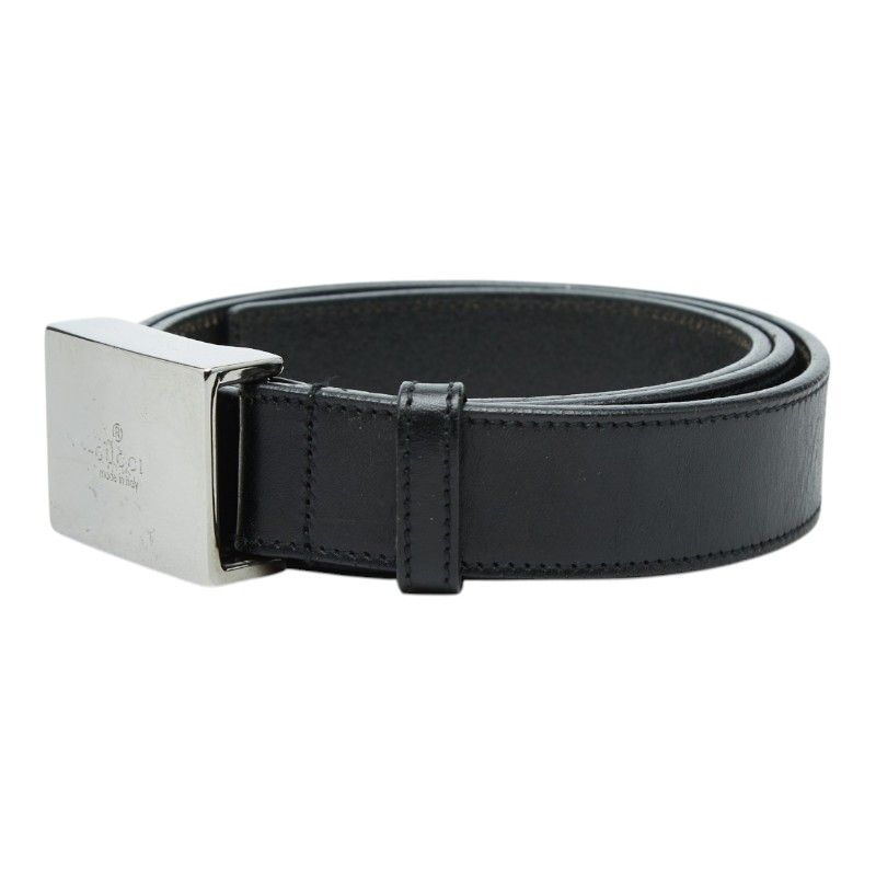 Gucci Logo Buckle Belt 90 36 Black Leather — view 3