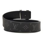 Louis Vuitton Monogram Eclipse Belt LV Initial 40 mm Reversible 38 Black Leather — view 3