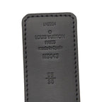 Louis Vuitton Monogram Eclipse Belt LV Initial 40 mm Reversible 38 Black Leather — view 4