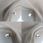 Hermes Picotin Lock PM 18 Etoupe Taurillon Clemence Silver Handbag — view 8