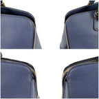 Gucci Handbag Leather Blue Tote with Interlocking Charm — view 4