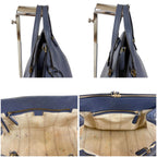 Gucci Handbag Leather Blue Tote with Interlocking Charm — view 6