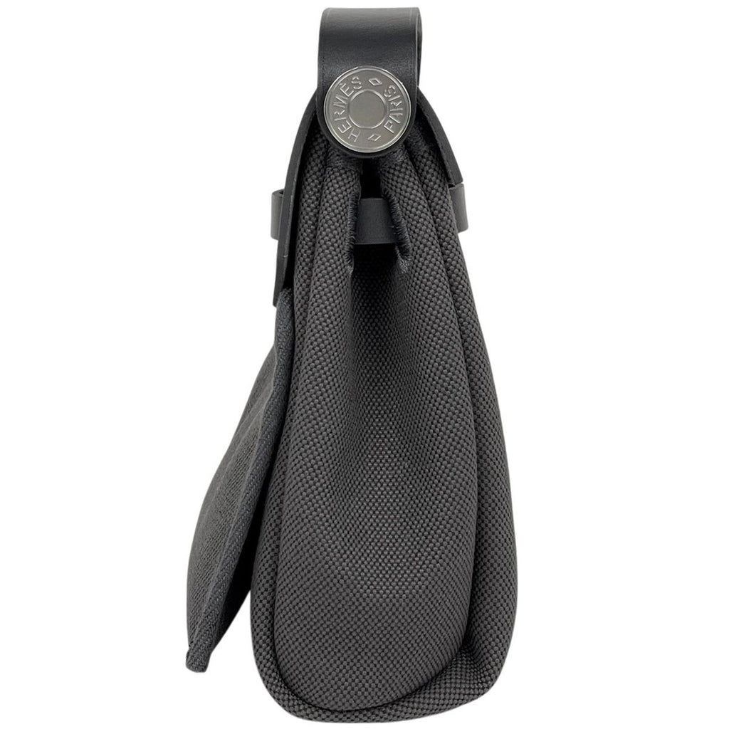 Hermes Herbag Zip 20 Toile Hunter Shoulder Bag Canvas Gray — view 4