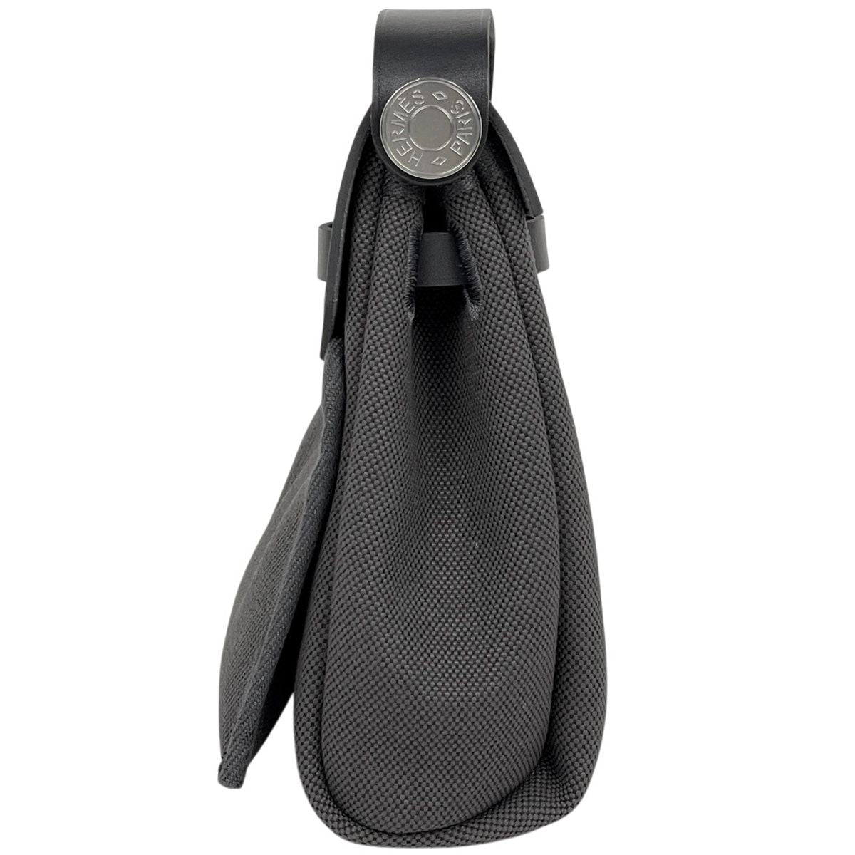 Hermes Herbag Zip 20 Toile Hunter Shoulder Bag Canvas Gray — view 4