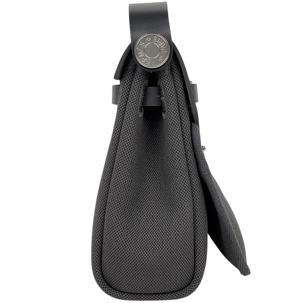 Hermes Herbag Zip 20 Toile Hunter Shoulder Bag Canvas Gray — view 2