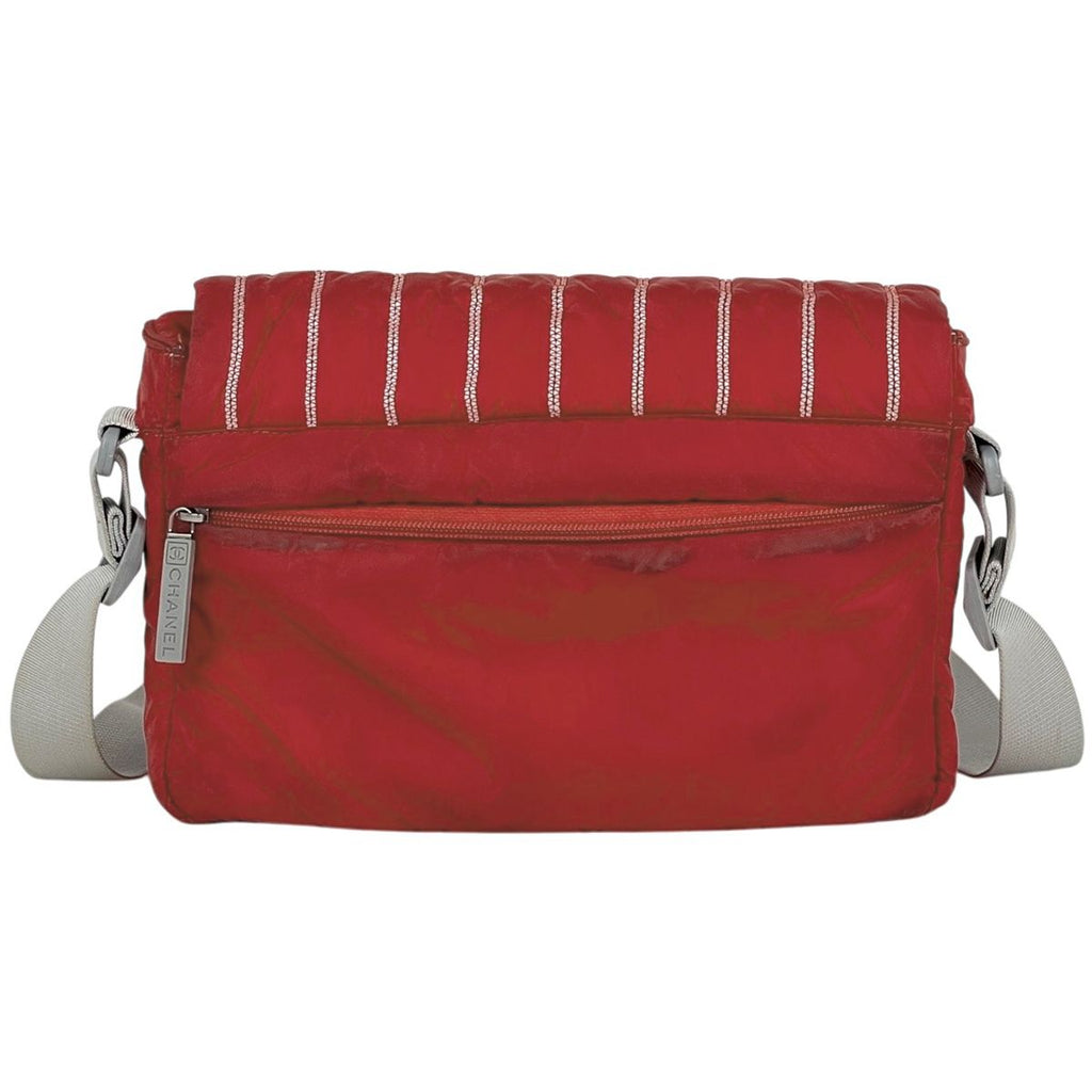 Chanel Sports Line Shoulder Bag CC Logo Nylon Red — view 3