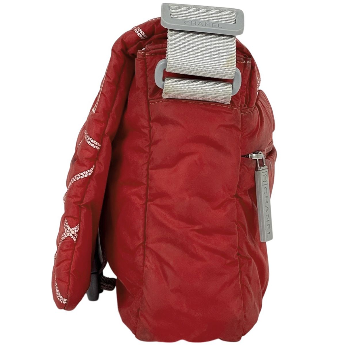 Chanel Sports Line Shoulder Bag CC Logo Nylon Red — view 2