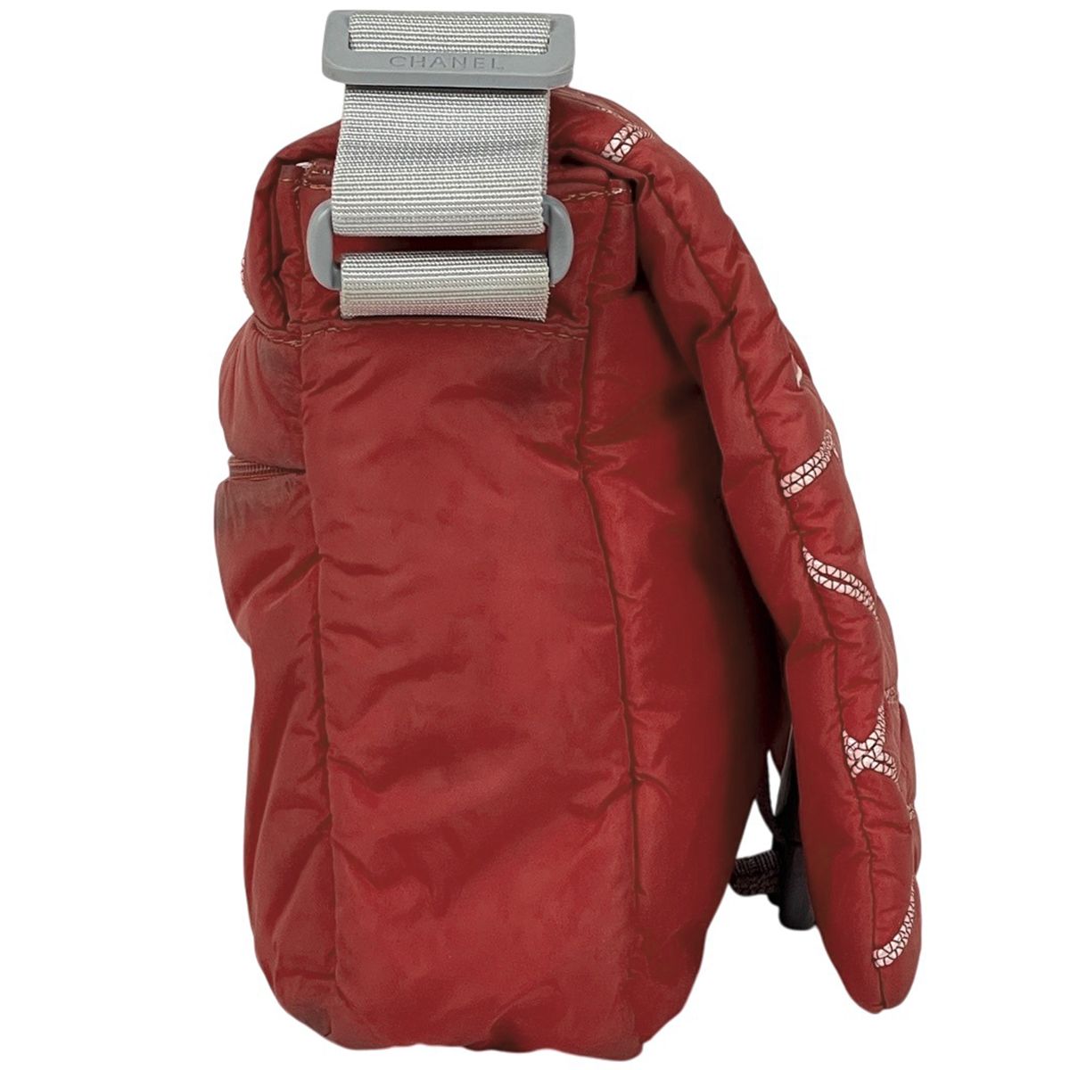 Chanel Sports Line Shoulder Bag CC Logo Nylon Red — view 4