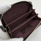Chanel CC Logo Zip Around Coin Case Quilted Leather Black — view 6