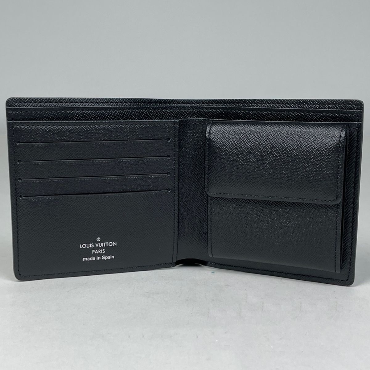 Louis Vuitton Portefeuille Marco Bifold Wallet Damier Graphite Black — view 6
