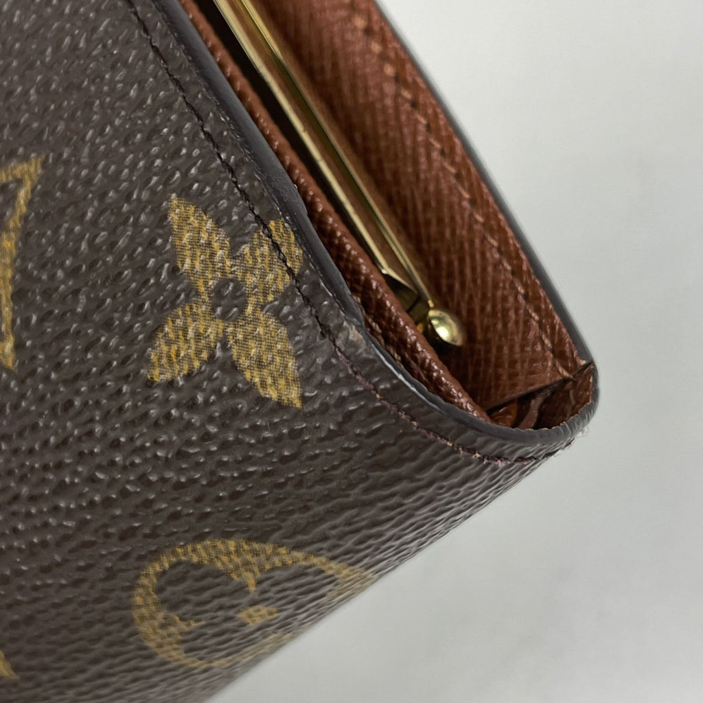 Louis Vuitton Porte Monet Billets Viennois Clasp Bifold Wallet Monogram Brown — view 3