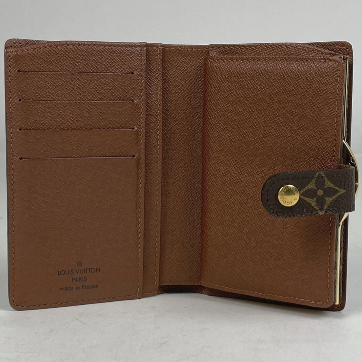 Louis Vuitton Porte Monet Billets Viennois Clasp Bifold Wallet Monogram Brown — view 6